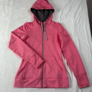 REI Women's Zip Front Athletic Hoodie Jacket Size Small Pink Hooded